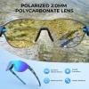 image:imageKastKing Nizini Polarized Sports Fishing Sunglasses With PuriVex Protective Lens Coating Rimless Wrap Design Men WomenB Gloss Navy Blue Demi Frame  Ice Blue Mirror