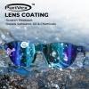image:imageKastKing Nizini Polarized Sports Fishing Sunglasses With PuriVex Protective Lens Coating Rimless Wrap Design Men WomenB Gloss Navy Blue Demi Frame  Ice Blue Mirror