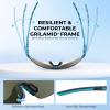 image:imageKastKing Nizini Polarized Sports Fishing Sunglasses With PuriVex Protective Lens Coating Rimless Wrap Design Men WomenB Gloss Navy Blue Demi Frame  Ice Blue Mirror