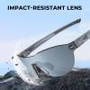 image:imageKastKing Nizini Polarized Sports Fishing Sunglasses With PuriVex Protective Lens Coating Rimless Wrap Design Men WomenC Gloss Smoke Crystal Frame  Granite Mirror