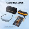 image:imageKastKing Nizini Polarized Sports Fishing Sunglasses With PuriVex Protective Lens Coating Rimless Wrap Design Men WomenC Gloss Smoke Crystal Frame  Granite Mirror