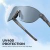 image:imageKastKing Nizini Polarized Sports Fishing Sunglasses With PuriVex Protective Lens Coating Rimless Wrap Design Men WomenC Gloss Smoke Crystal Frame  Granite Mirror