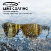 image:imageKastKing Nizini Polarized Sports Fishing Sunglasses With PuriVex Protective Lens Coating Rimless Wrap Design Men WomenD Gloss Tal Dark Olive Frame  Gold Mirror