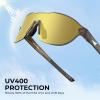image:imageKastKing Nizini Polarized Sports Fishing Sunglasses With PuriVex Protective Lens Coating Rimless Wrap Design Men WomenD Gloss Tal Dark Olive Frame  Gold Mirror
