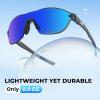 image:imageKastKing Nizini Polarized Sports Fishing Sunglasses With PuriVex Protective Lens Coating Rimless Wrap Design Men WomenE Matte Black Frame  Cobalt Mirror