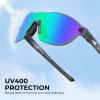 image:imageKastKing Nizini Polarized Sports Fishing Sunglasses With PuriVex Protective Lens Coating Rimless Wrap Design Men WomenF Gloss Tal Brown Frame  Chartreuse Mirror