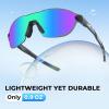 image:imageKastKing Nizini Polarized Sports Fishing Sunglasses With PuriVex Protective Lens Coating Rimless Wrap Design Men WomenF Gloss Tal Brown Frame  Chartreuse Mirror