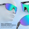 image:imageKastKing Nizini Polarized Sports Fishing Sunglasses With PuriVex Protective Lens Coating Rimless Wrap Design Men WomenF Gloss Tal Brown Frame  Chartreuse Mirror