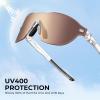 image:imageKastKing Nizini Polarized Sports Fishing Sunglasses With PuriVex Protective Lens Coating Rimless Wrap Design Men WomenG Gloss Crystal Frame  Silver Mirror