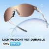 image:imageKastKing Nizini Polarized Sports Fishing Sunglasses With PuriVex Protective Lens Coating Rimless Wrap Design Men WomenG Gloss Crystal Frame  Silver Mirror