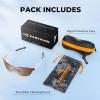 image:imageKastKing Nizini Polarized Sports Fishing Sunglasses With PuriVex Protective Lens Coating Rimless Wrap Design Men WomenG Gloss Crystal Frame  Silver Mirror