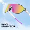 image:imageKastKing Nizini Polarized Sports Fishing Sunglasses With PuriVex Protective Lens Coating Rimless Wrap Design Men WomenH Gloss Crystal Frame  Lavender Mirror