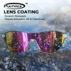 image:imageKastKing Nizini Polarized Sports Fishing Sunglasses With PuriVex Protective Lens Coating Rimless Wrap Design Men WomenH Gloss Crystal Frame  Lavender Mirror
