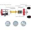 image:imageKastKing Rover Round Baitcasting Fishing Reel Perfect Conventional Reel for Catfish SalmonSteelhead Striper Bass and Inshore Saltwater Fishing Reel Reinforced Metal BodyRed