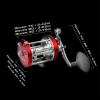 image:imageKastKing Rover Round Baitcasting Fishing Reel Perfect Conventional Reel for Catfish SalmonSteelhead Striper Bass and Inshore Saltwater Fishing Reel Reinforced Metal BodyRed