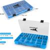 image:imageKastKing Tackle Boxes Plastic Box Plastic Storage Organizer Box with Removable Dividers  Fishing Tackle Storage  Box Organizer  2 Packs 4 Packs Tackle Trays  Parts BoxBlue Camouflage