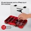 image:imageKastKing Tackle Boxes Plastic Box Plastic Storage Organizer Box with Removable Dividers  Fishing Tackle Storage  Box Organizer  2 Packs 4 Packs Tackle Trays  Parts BoxRed Camouflage