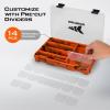 image:imageKastKing Tackle Boxes Plastic Box Plastic Storage Organizer Box with Removable Dividers  Fishing Tackle Storage  Box Organizer  2 Packs 4 Packs Tackle Trays  Parts BoxOrange Camouflage