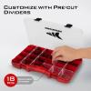 image:imageKastKing Tackle Boxes Plastic Box Plastic Storage Organizer Box with Removable Dividers  Fishing Tackle Storage  Box Organizer  2 Packs 4 Packs Tackle Trays  Parts BoxRed Camouflage