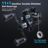 image:imageKastKing iReel 2 Phantom Black Fishing Reel IFC Digital Brake Six Preset Casting Modes Unlimited Customizable Adjustments Bluetooth Pairing 100 Magnesium Frame Larger Axis Eye Line GuideRightGlossy Black721