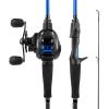 image:imageKastKing Centron Fishing Rod and Reel Combo Spinning amp Baitcasting Combos IM6 Graphite 2Pc Blanks Stainless Steel Guides with Ceramic Rings Contoured EVA Handles amp Fighting ButtCast7 Mh  Left Handed