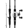 image:imageKastKing Crixus Fishing Rod and Reel Combo High Performance Spinning amp Baitcaster Combo IM6 Graphite 2Pc Blanks Zirconium Oxide Rings SuperPolymer Handle Lightweight Reel with Aluminum SpoolB Cast60 Medium Right Handed2pcs