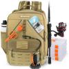 image:imageKastKing KarryAll Fishing Tackle Backpack with Rod Holder 4 Tackle Boxes4026L Tackle Bag Storage Fishing Gear and EquipmentE Medium 26 L  Khaki