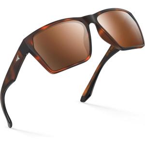 image:imageKastKing Beartrap Polarized Sports Fishing Sunglasses With PuriVex Protective Lens Coating Wayfarer Design Men WomenJ Matte Demi Frame  Brown
