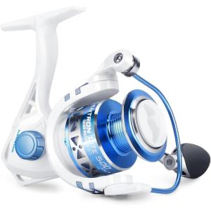 image:imageKastKing Centron amp Centron Lite Spinning Reels Size 500 is Perfect for Ice Fishing Up to 175 Max Drag 521 Gear Ratio Ultra Smooth Powerful CNC Aluminum Spool 91 BB Light WeightCentron Lite  Collapsible Handle