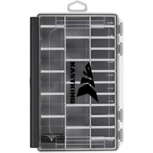 image:imageKastKing HyperSeal Waterproof Tackle Box 3600 and 3700 Tackle Trays Fishing Tackle Box Organizer with Removable Dividers Lure Box and Terminal Tackle StorageBlackBlack