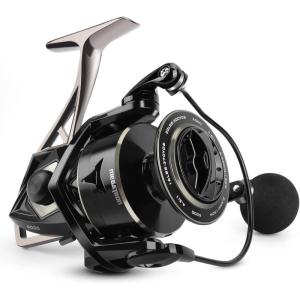 image:imageKastKing Megatron Spinning Reel Freshwater and Saltwater Spinning Fishing Reel Rigid Aluminum Frame 71 DoubleShielded StainlessSteel BB Over 30 lbs Carbon Drag CNC Aluminum Spool amp Handle6000