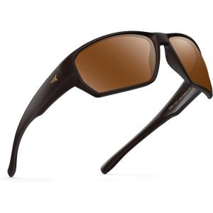 image:imageKastKing Merced Floating Polarized Sports Sunglasses With PuriVex Protective Lens Coating Lightweight TPX Frame Men WomenC Matte Dark Brown Frame  Brown