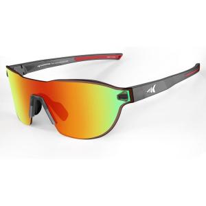 image:imageKastKing Nizini Polarized Sports Fishing Sunglasses With PuriVex Protective Lens Coating Rimless Wrap Design Men WomenA Matte Smoke Crystal Frame  Burgundy Mirror