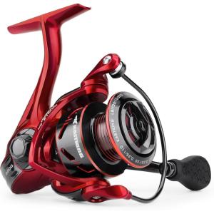 image:imageKastKing Royale Legend Fishing Reel  521621 Gear Ratio Spinning Reel Up to 22 Lbs of Carbon Drag 5171 Stainless Steel Ball Bearings Graphite Frame Asymmetric Spinning Reel Rotor DesignRed 621 Royale Legend Glory