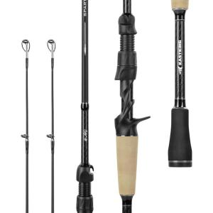 image:imageKastKing Spartacus II Plus TwinTip Spinning amp Casting Rods IM6 Graphite Blanks Stainless Steel Frame with Zirconium Oxide Rings 2Piece Rods with Extra Tip Section PTS NoSlip Grip Hook Keeper60 ML Fast 2 Pcs Extra Tip