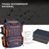 image:imageKastKing Bait Boss Fishing Tackle Backpack with Rod Holders4 Tackle BoxesRain CoverStorage for Fishing GearB Orange