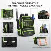 image:imageKastKing Bait Boss Fishing Tackle Backpack with Rod Holders4 Tackle BoxesRain CoverStorage for Fishing GearC Grass Green
