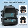 image:imageKastKing Bait Boss Fishing Tackle Backpack with Rod Holders4 Tackle BoxesRain CoverStorage for Fishing GearF Gray Aluminum Back Support System