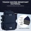 image:imageKastKing Bait Boss Fishing Tackle Backpack with Rod Holders4 Tackle BoxesRain CoverStorage for Fishing GearG Blue Aluminum Back Support System