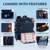 image:imageKastKing Bait Boss Fishing Tackle Backpack with Rod Holders4 Tackle BoxesRain CoverStorage for Fishing GearG Blue Aluminum Back Support System