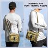 image:imageKastKing BaitSpace Detachable Bait Binder Tackle Bag  Large Clear Sleeves Durable 900D Waterresistant Fabric Soft Plastic Bait Storage For Hooks Sinkers amp Fishing AccessoriesKhaki