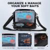 image:imageKastKing BaitSpace Detachable Bait Binder Tackle Bag  Large Clear Sleeves Durable 900D Waterresistant Fabric Soft Plastic Bait Storage For Hooks Sinkers amp Fishing AccessoriesBlue
