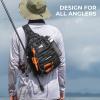image:imageKastKing BaitSpace Fishing Sling Bag Fishing Backpack with Rod amp Beverage Holder Tackle Bag for Fishing GearA Black Camo