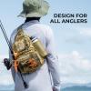image:imageKastKing BaitSpace Fishing Sling Bag Fishing Backpack with Rod amp Beverage Holder Tackle Bag for Fishing GearC Khaki Camo