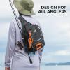 image:imageKastKing BaitSpace Fishing Sling Bag Fishing Backpack with Rod amp Beverage Holder Tackle Bag for Fishing GearD Black
