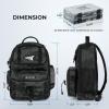 image:imageKastKing BaitSpace Fishing Sling Bag Fishing Backpack with Rod amp Beverage Holder Tackle Bag for Fishing GearE Black Camo  with 2 3600 tackle boxes
