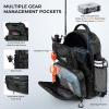 image:imageKastKing BaitSpace Fishing Sling Bag Fishing Backpack with Rod amp Beverage Holder Tackle Bag for Fishing GearE Black Camo  with 2 3600 tackle boxes