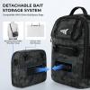 image:imageKastKing BaitSpace Fishing Sling Bag Fishing Backpack with Rod amp Beverage Holder Tackle Bag for Fishing GearE Black Camo  with 2 3600 tackle boxes