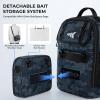 image:imageKastKing BaitSpace Fishing Sling Bag Fishing Backpack with Rod amp Beverage Holder Tackle Bag for Fishing GearF Blue Camo  with 2 3600 tackle boxes