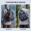 image:imageKastKing BaitSpace Fishing Sling Bag Fishing Backpack with Rod amp Beverage Holder Tackle Bag for Fishing GearF Blue Camo  with 2 3600 tackle boxes